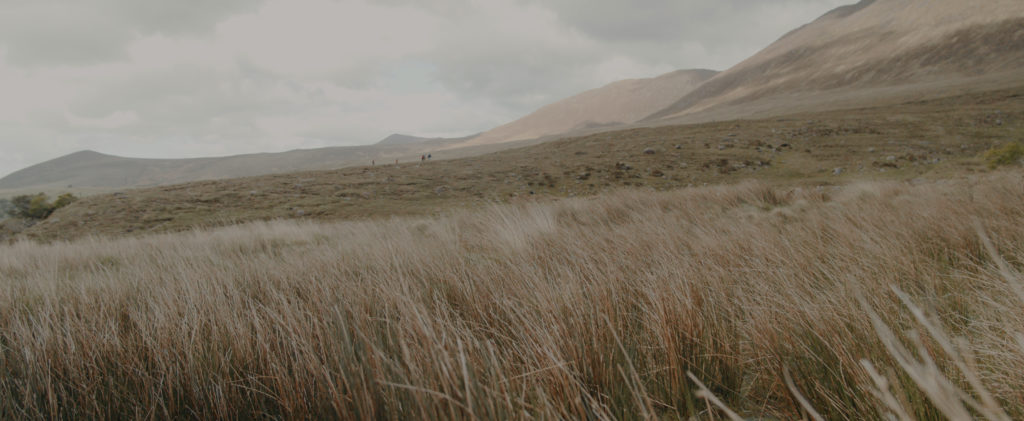 hikers in Irish mountains